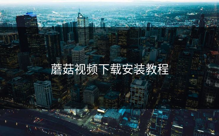蘑菇视频下载安装教程