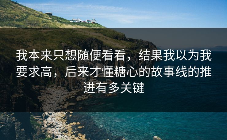 我本来只想随便看看，结果我以为我要求高，后来才懂糖心的故事线的推进有多关键